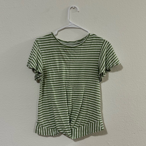 Banana Republic Tops - Light Green & White Designer Tee